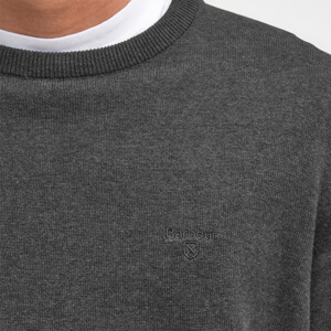 Barbour Pima Cotton Charcoal Crew Neck Jumper
